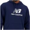 imageNew Balance mens Nb Essentials Stacked Logo Pullover HoodieNny  Navy