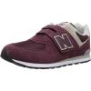 imageNew Balance UnisexChild 574 V1 Evergreen Hook and Loop SneakerBurgundyGrey