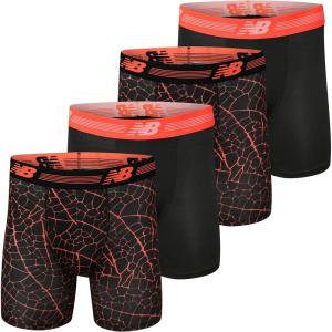 imageNew Balance Mens 6quot Performance No Fly Boxer Brief Underwear 4 PackDragonflyBlack DrgDragonflyBlack Dr
