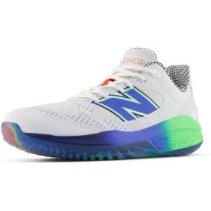 imageNew Balance Mens Fresh Foam 3000 V7 TurfTrainer Baseball ShoesWhiteElectric JadeBright Lapis
