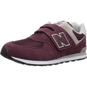 imageNew Balance UnisexChild 574 V1 Evergreen Hook and Loop SneakerBurgundyGrey