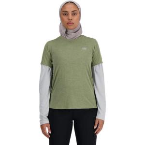 imageNew Balance Womens Athletics TShirtDark Olivine Heather
