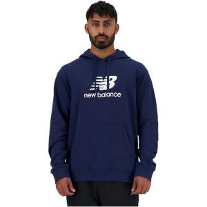 imageNew Balance mens Nb Essentials Stacked Logo Pullover HoodieNny  Navy