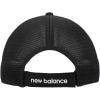 imageNew Balance Adult Unisex 6 Panel Lightweight Adjustable Stretch Running Workout Trucker HatNatural Black