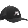 imageNew Balance Adult Unisex 6 Panel Lightweight Adjustable Stretch Running Workout Trucker HatNatural Black