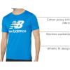 imageNew Balance Mens Essentials Stacked Logo TeeSerene Blue