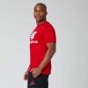 imageNew Balance Mens Essentials Stacked Logo TeeTeam Red Inline