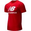 imageNew Balance Mens Essentials Stacked Logo TeeTeam Red Inline