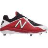 imageNew Balance Mens L4040v4 Metal Baseball ShoeBlackRedWhite