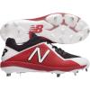 imageNew Balance Mens L4040v4 Metal Baseball ShoeBlackRedWhite