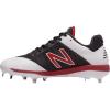 imageNew Balance Mens L4040v4 Metal Baseball ShoeBlackRedWhite