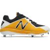 imageNew Balance Mens L4040v4 Metal Baseball ShoeBlackYellow