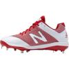 imageNew Balance Mens L4040v4 Metal Baseball ShoeRedWhite