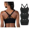 imageNew Balance Womens Seamless Strappy Sports Bra 3 Pack  Wirefree Athletic Bralette for Yoga Training and Everyday ComfortBlack
