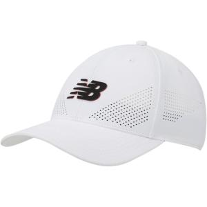 imageNew Balance Adult Unisex 6 Panel Lightweight Adjustable Stretch Performance Workout Gym Running Mesh HatNatural White