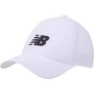imageNew Balance Adult Unisex 6 Panel Structured StretchFit Performance Running Workout Gym HatWhite