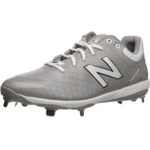 imageNew Balance Mens 4040 V5 Metal Baseball ShoeGreyWhite