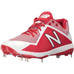 imageNew Balance Mens L4040v4 Metal Baseball ShoeRedWhite