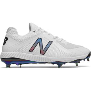 imageNew Balance Mens L4040v4 Metal Baseball ShoeWhiteBlue