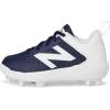 imageNew Balance Kids 4040 V8 RubberMolded Baseball ShoeTeam NavyWhite