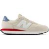 imageNew Balance Mens 237 V1 Classic Road Running ShoeLinenWhiteElemental Blue