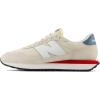 imageNew Balance Mens 237 V1 Classic Road Running ShoeLinenWhiteElemental Blue