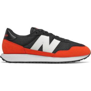 imageNew Balance Mens 237 V1 Classic Road Running ShoeBlackNeo Flame