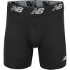 imageNew Balance Mens Premium Performance 6 Boxer Brief Underwear Pack of 2BlackSteel Woodgrain