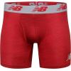 imageNew Balance Mens Premium Performance 6 Boxer Brief Underwear Pack of 2Space Dye RedThunder