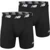 imageNew Balance Mens Premium Performance 6 Boxer Brief Underwear Pack of 2BlackBlack
