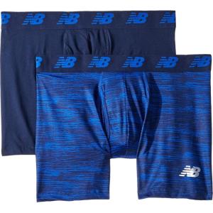 imageNew Balance Mens Premium Performance 6 Boxer Brief Underwear Pack of 2Pigment WoodgrainPigment