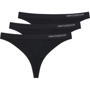 imageNew Balance womens Ultra Comfort Performance Seamless Thong Underwear 3 Pack Thong PantiesBlackBlackBlack