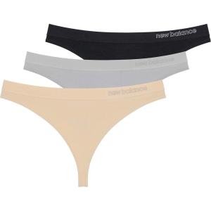 imageNew Balance womens Ultra Comfort Performance Seamless Thong Underwear 3 Pack Thong PantiesNudeBlackHirise