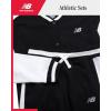 imageNew Balance Girls Sweatsuit Set  2 Piece Long Sleeve Fleece Baseball Jacket and Jogger Sweatpants Girls Athletic Sets 716Black
