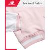 imageNew Balance Girls Sweatsuit Set  2 Piece Long Sleeve Fleece Baseball Jacket and Jogger Sweatpants Girls Athletic Sets 716Rose Sugar