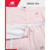 imageNew Balance Girls Sweatsuit Set  2 Piece Long Sleeve Fleece Baseball Jacket and Jogger Sweatpants Girls Athletic Sets 716Rose Sugar