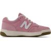 imageNew Balance Kids 480 V1 Laceup SneakerWhitePink Taffy