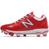 imageNew Balance Mens 4040 V5 TPU MoldedBaseball ShoeRedWhite