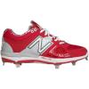 imageNew Balance Mens L3000V2 Metal Low Baseball CleatsRedSilver
