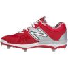 imageNew Balance Mens L3000V2 Metal Low Baseball CleatsRedSilver