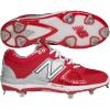 imageNew Balance Mens L3000V2 Metal Low Baseball CleatsRedSilver