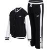 imageNew Balance Girls Sweatsuit Set  2 Piece Long Sleeve Fleece Baseball Jacket and Jogger Sweatpants Girls Athletic Sets 716Black