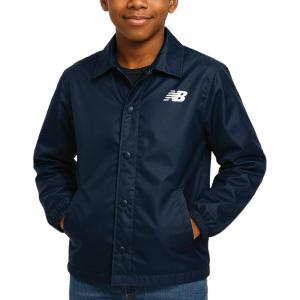 imageNew Balance Boys Training Jacket  Classic Long Sleeve Boys Jacket  Button Down Baseball Kids Warm Up Track JacketNb Navy