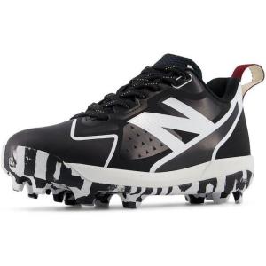 imageNew Balance Kids Romero Duo V2 Rubber Molded Baseball ShoesBlackWhiteSilver Metallic