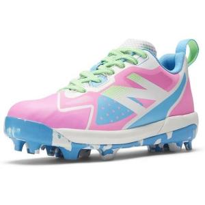 imageNew Balance Kids Romero Duo V2 Rubber Molded Baseball ShoesPinkVibrant SkyVibrant Green