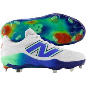 imageNew Balance Mens Fresh Foam X 3000 V7 Baseball Shoe WhiteElectric JadeBright Lapis 14 M