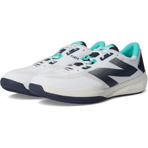 imageNew Balance Mens MC996 Lightweight Tennis ShoeWhiteNb NavyCyber Jade