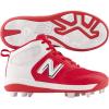 imageNew Balance Boys 3000 V6 Rubber Molded Baseball CleatsRedWhite