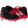 imageNew Balance Mens M3000v3 Metal Baseball ShoeBlackRed