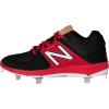 imageNew Balance Mens M3000v3 Metal Baseball ShoeBlackRed